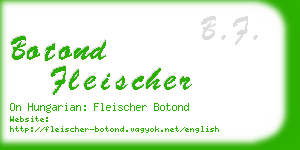 botond fleischer business card